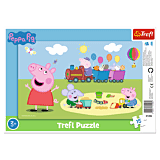 Wesoły pociąg - Puzzle ramkowe 15 Trefl zdjęcie 1