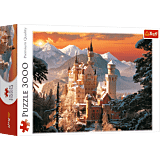 Puzzle 3000 el. Zimowy Zamek Neuschwanstein, Niemcy