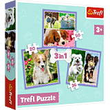Puzzle 3w1 Pieski Trefl