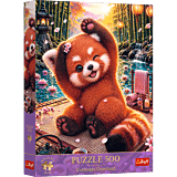 Puzzle Premium Plus Quality, Cuteness Overload 500 el. Czarująca czerwona panda - opakowanie 