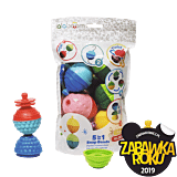 Zestaw kulko - klocków - 12 elementów - zabawki sensoryczne dla dzieci od Lalaboom