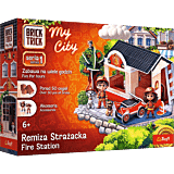Klocki ceramiczne Brick Trick My City  - Remiza Strażacka - opakowanie