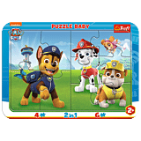 Wesoły psi Patrol puzzle ramkowe Trefl