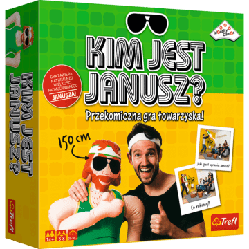 Opakowanie gry towarzyskiej Kim jest Janusz? od Trefl 