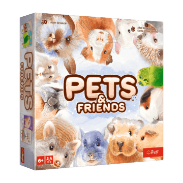 Opakowanie rodzinnej gry karcianej Pets & Friends od Trefl