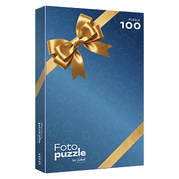 Fotopuzzle prezentowe 100 el. - pudełko niebieskie w pionie