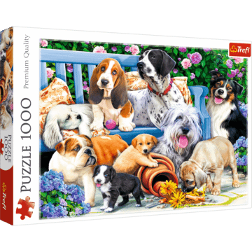 Psy w ogrodzie - puzzle 1000 od Trefl