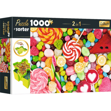 1000 piece puzzle set. Sweets and puzzle sorter