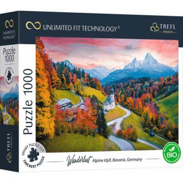 U podnóża Alp, Bawaria, Niemcy | puzzle Unlimited Fit Technology 1000 elementów od Trefl zdjęcie 1
