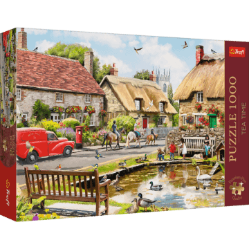 Puzzle Premium Plus Quality 1000 el. Tea Time: Lato w miasteczku  - opakowanie