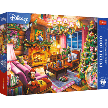 Puzzle Premium Plus Quality Disney 1000 el. Świąteczna chatka Disney - opakowanie