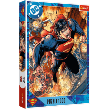 Puzzle DC 1000 el. Superman w akcji - opakowanie