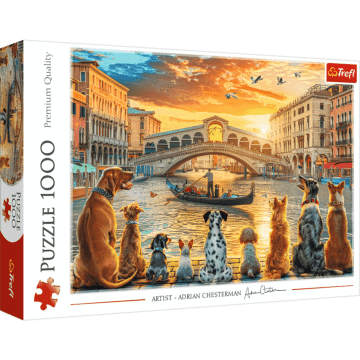 Puzzle 1000 el. Pieski w Wenecji - opakowanie