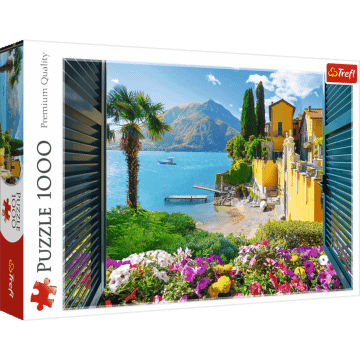 Puzzle 1000 el. Widok na jezioro Como - opakowanie