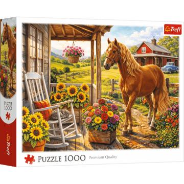 Puzzle 1000 el. Koń na farmie - opakowanie 