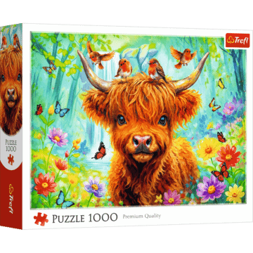 Puzzle 1000 el. Szkocka krowa - opakowanie 