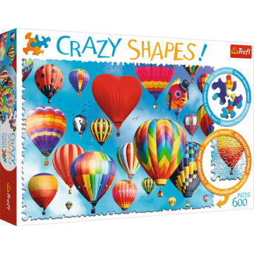 Puzzle Crazy Shapes 600 el. Kolorowe Balony - opakowanie 