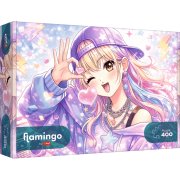 Puzzle 400 el. Flamingo by Trefl, Pastelowy urok - opakowanie 