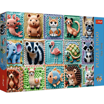 Puzzle Premium Plus Quality Tea Time 1000 el. Szydełkowe zwięrzątka - opakowanie