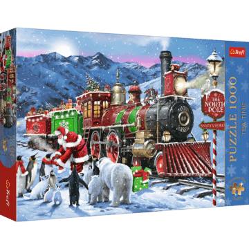 Puzzle Premium Plus Quality 1000 el. Świąteczny pociąg