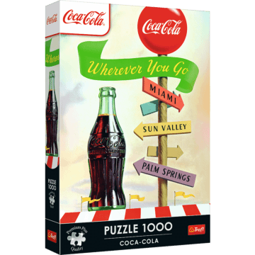 Puzzle Premium Plus Quality 1000 el. Coca-Cola: Gdziekolwiek zmierzasz
