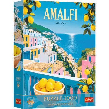 Puzzle Premium Plus Quality Vintage Poster 1000 el. Amalfi, Włochy - opakowanie 