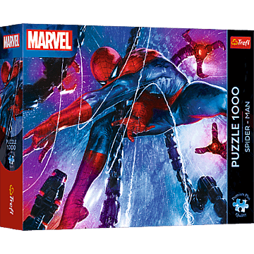 Puzzle Premium Plus Quality Marvel 1000 el. Spider-man: Sieć przygód - opakowanie 