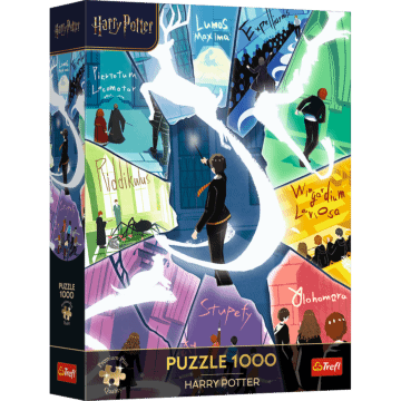 Puzzle 1000 el. Premium Plus Quality, Harry Potter, Zaklęcia i patronusy - opakowanie