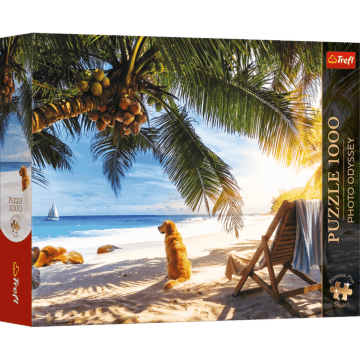 Puzzle Premium Plus Quality 1000 el. Photo Odyssey: Relaks na plaży, Seszele - opakowanie
