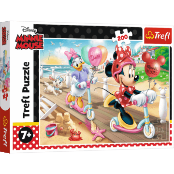 Minnie na plaży - puzzle 200 elementów od Trefl - zdjęcie 1