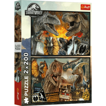 Puzzle Jurassic World 2 x 200 el. Prehistoryczny świat - opakowanie