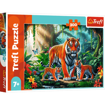 Puzzle 200 el. Tygrysie zwyczaje