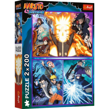 Puzzle Naruto Shippuden 2x200 el. Ninja z Wioski Ukrytego Liścia - opakowanie
