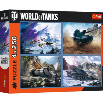 Puzzle World of Tanks 4 x 250 el. Wielka bitwa czołgów