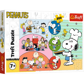 Puzzle Peanuts 200 el. Snoopy i przyjaciele - opakowanie 