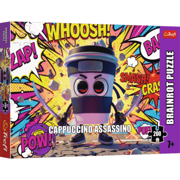 Puzzle 200 el. BrainRots, Cappuccino Assassino - opakowanie 
