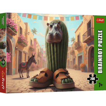 Puzzle 200 el. BrainRots, Il Cacto Hipopotamo - opakowanie 