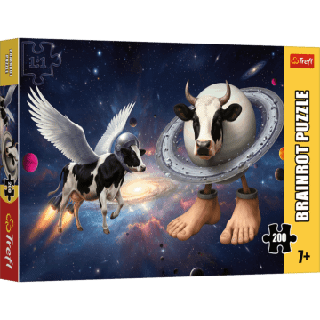 Puzzle 200 el. BrainRots, Kosmiczna Krowa - opakowanie 