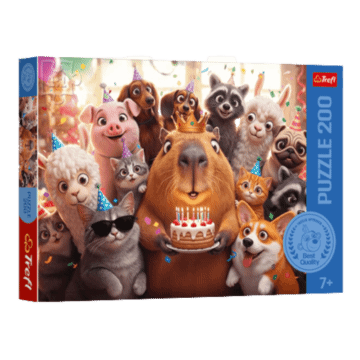 Puzzle 200 el. Kapibara i tort urodzinowy  - opakowanie