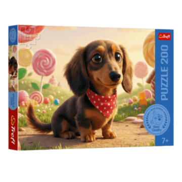 Puzzle 200 el. Mały piesek w słodkim Świecie   - opakowanie