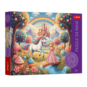 Puzzle 24 Maxi Księżniczka i jednorożec  - opakowanie