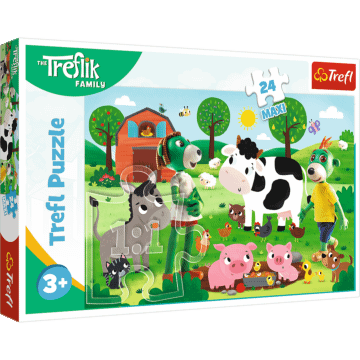 Puzzle 24 Maxi Rodzina Treflików Trefliki na wsi - pudełko