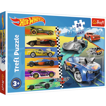 Puzzle 24 Maxi Hot Wheels Szybkie Hot Wheels - opakowanie