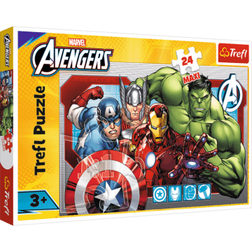 Puzzle 24 Maxi Marvel, Zawsze sprawiedliwi - opakowanie