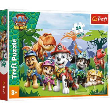 Puzzle 24 Maxi Psi Patrol, Prehistoryczna przyjaźń - opakowanie 