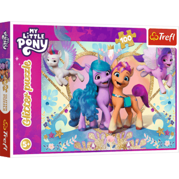 Puzzle Glitter 100 el. My Little Pony - opakowanie 