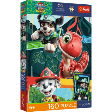 Puzzle Premium Plus Kids UFT, Disney 160 el. Dinozaurowa przygoda + kolekcjonerski plakat - opakowanie 