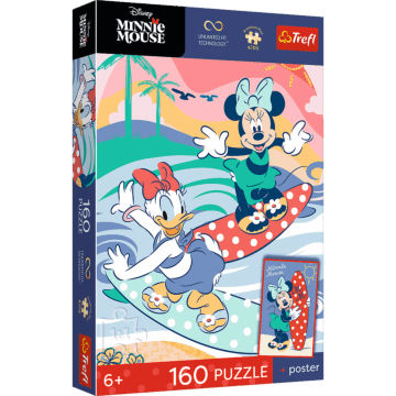 Puzzle Premium Plus Kids UFT, Disney 160 el. Piękna myszka + kolekcjonerski plakat - opakowanie 