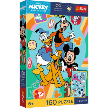 Puzzle Premium Plus Kids UFT, Disney 160 el. Mysia godzina + kolekcjonerski plakat