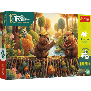 Puzzle Rodzina Treflików, Inspired By Trends 160 el. U bobra - opakowanie 